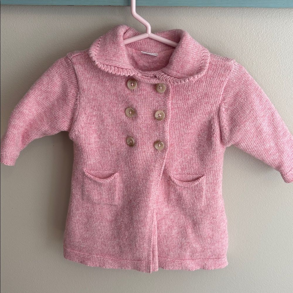 Edgehill collection baby pink sweater jacket size 9 months